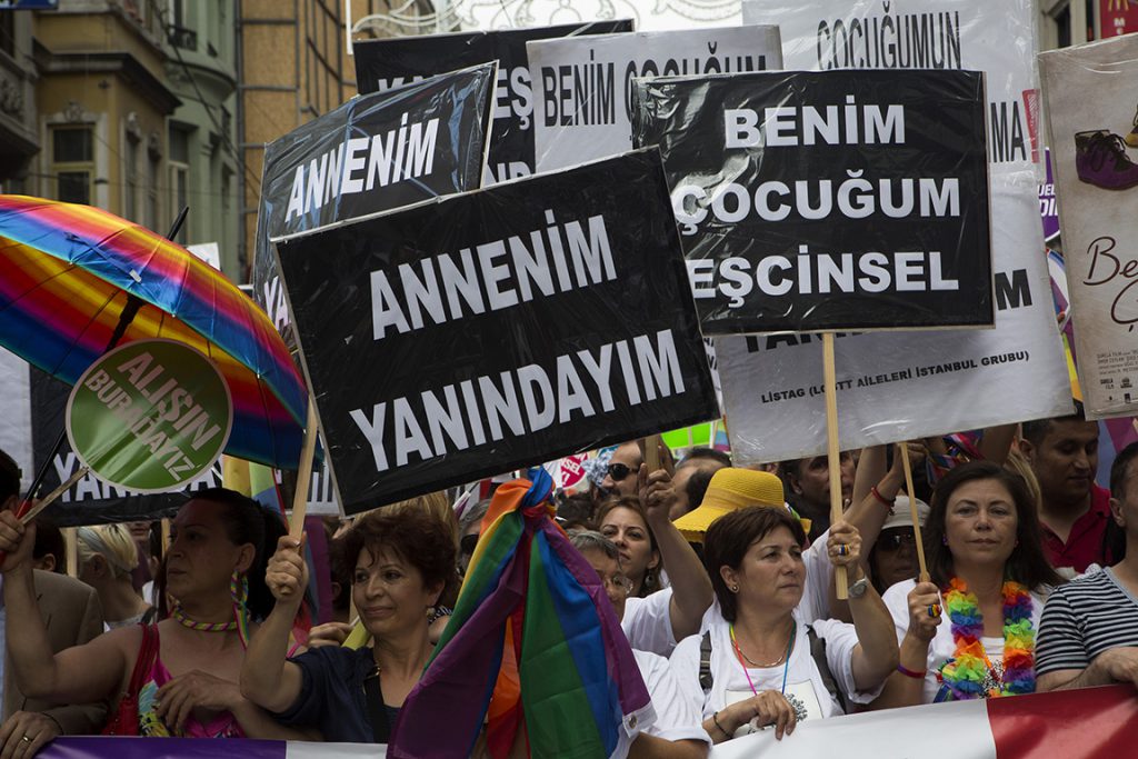 Thousands of people marched from Taksim to Tünel Square for the 12th LGBTI pride parade in Istanbul.