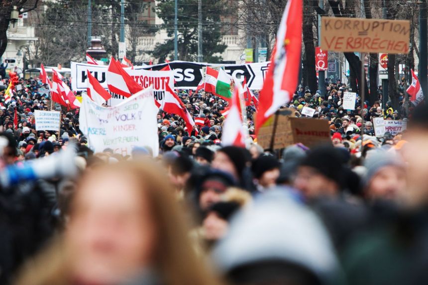 Avusturya Covid-19 protesto